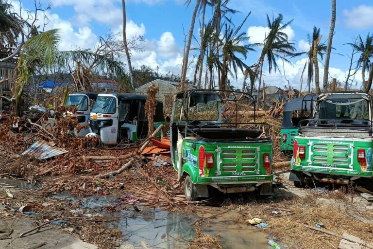 Light vehicles displaced after typhoon incident