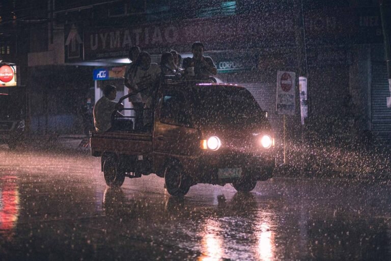Residents braved through heavy downpour